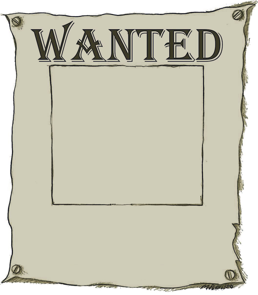 Wanted poster with border PPT Backgrounds