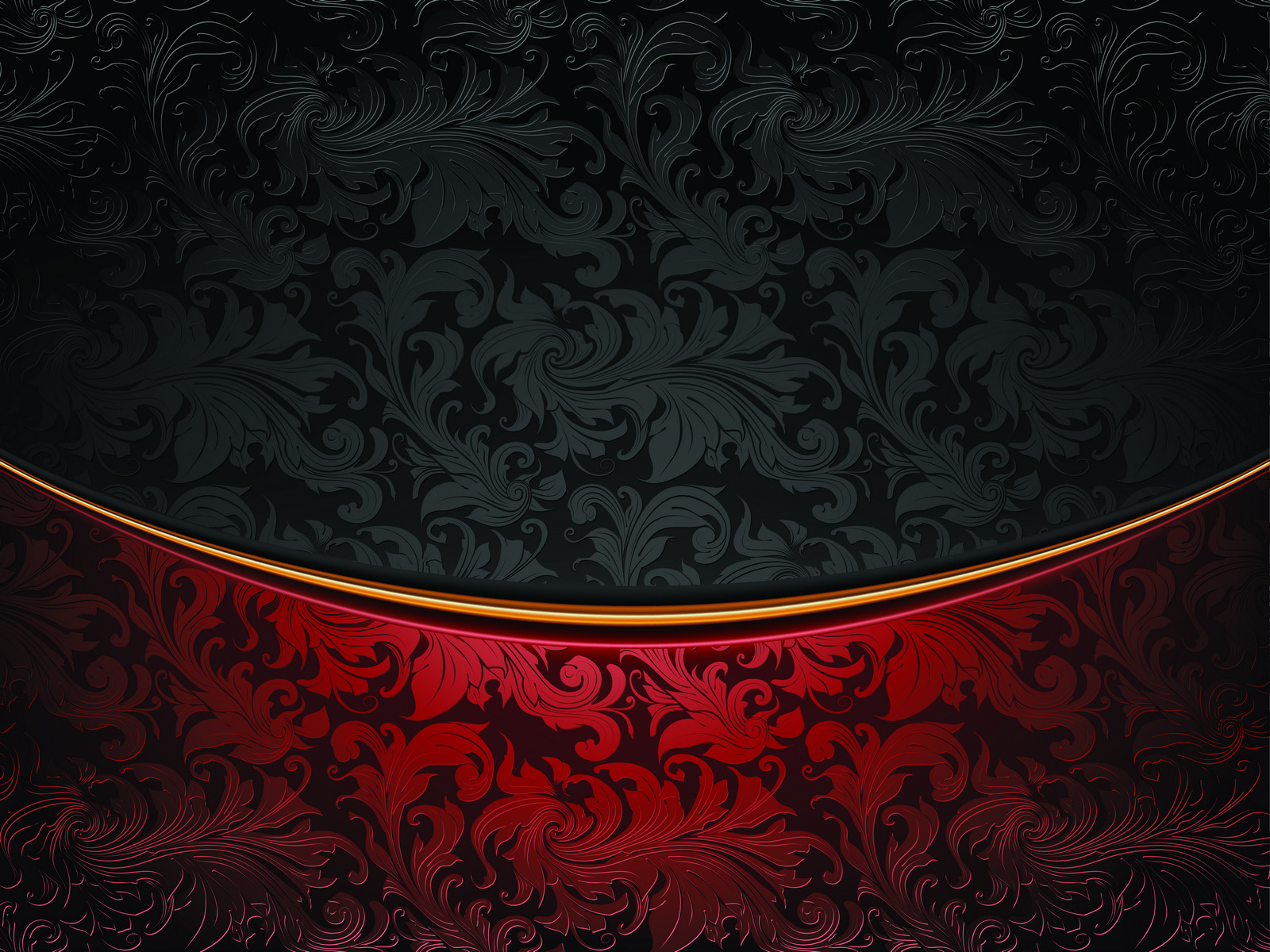 Black Red Floral Bg