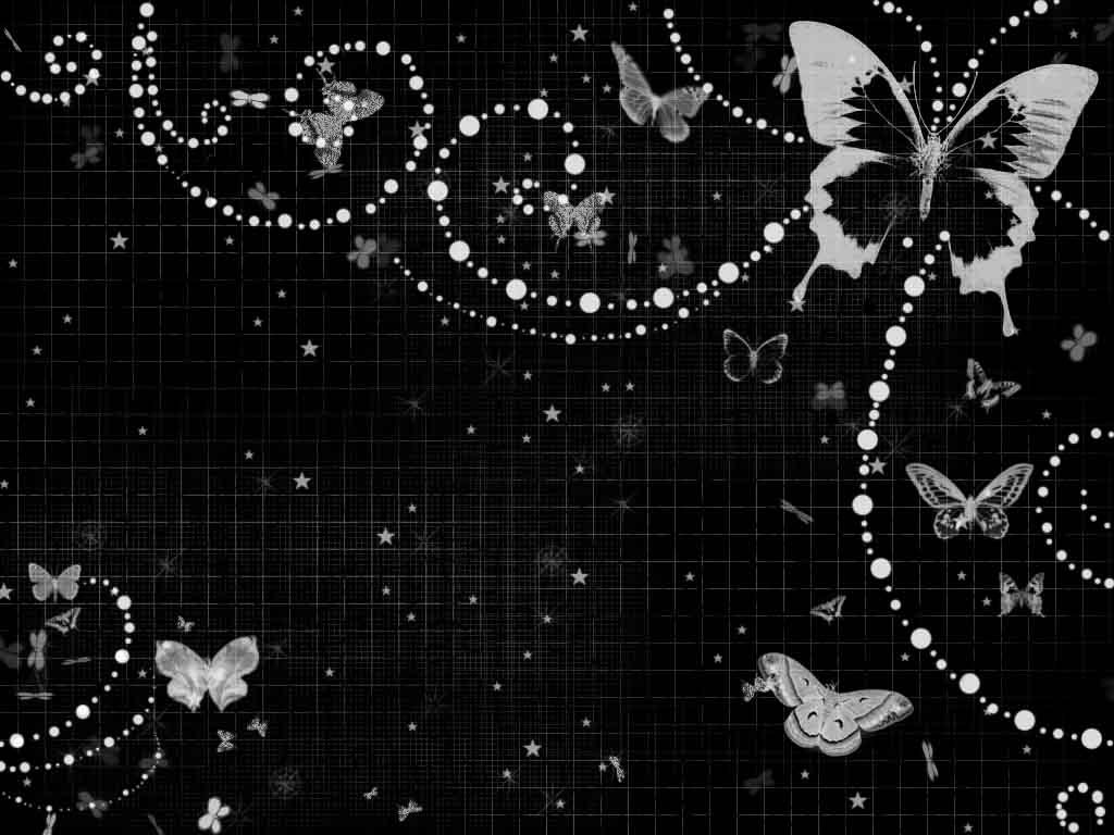 Black butterfly floral PPT Backgrounds