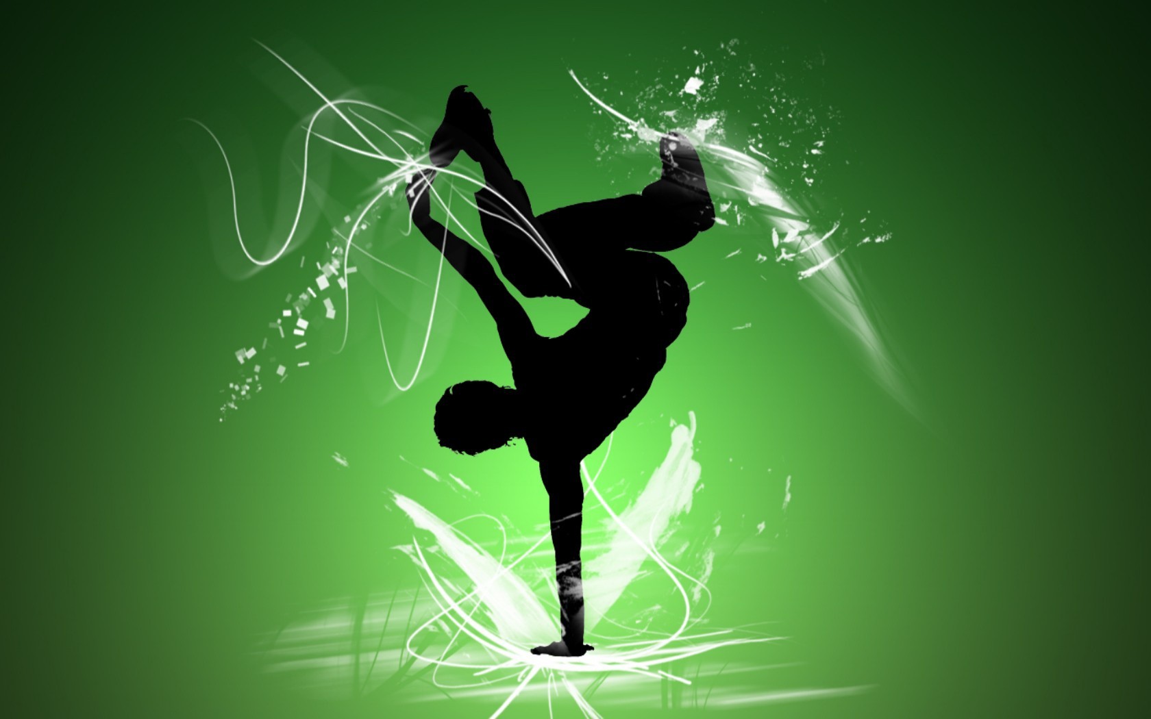 Dancer man with music effects PPT Backgrounds