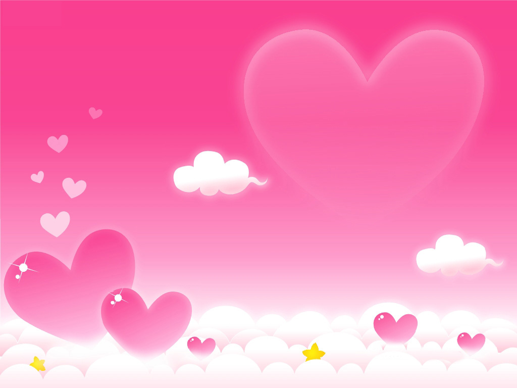 Heart Love Clouds PPT Backgrounds