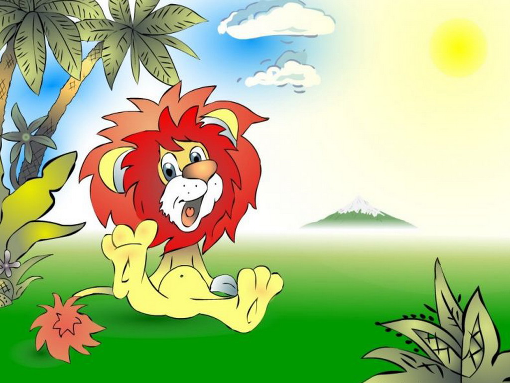 Lion in the sun PPT Backgrounds