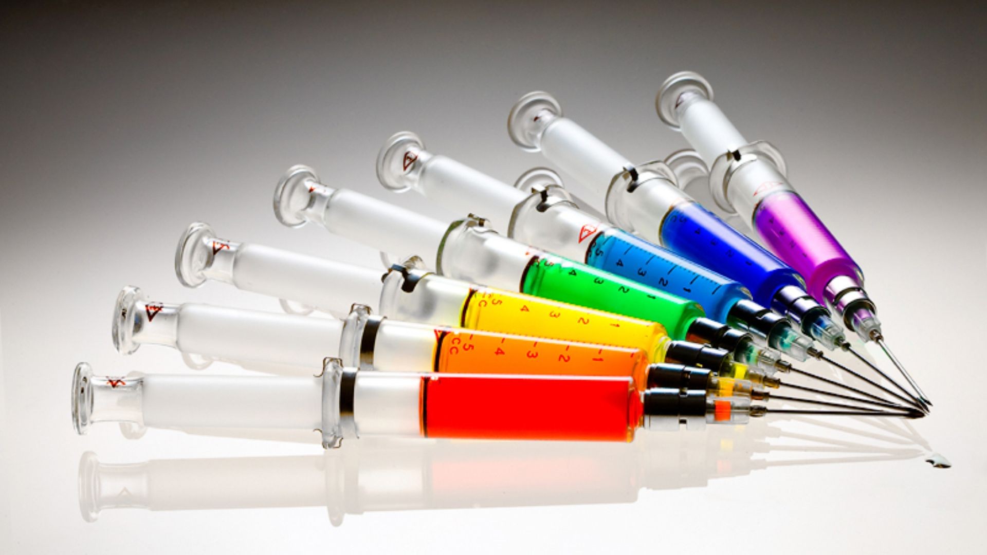 Needles spectrum syringe PPT Backgrounds