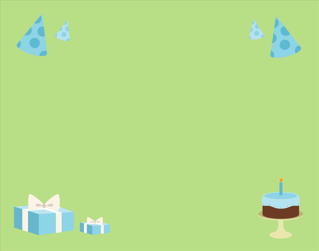 Picnic Green Birthday PPT Backgrounds