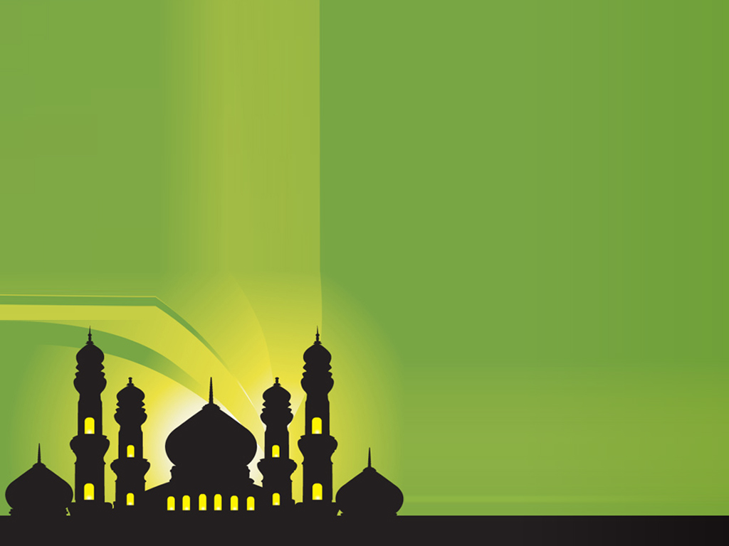 Silhouette of Mosques Islamic Background « PPT Backgrounds  