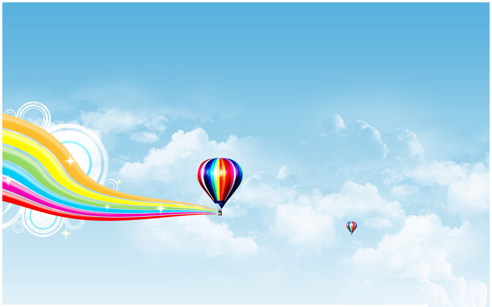 Free Air Balloon PPT powerpoint Template Template for Powerpoint Program