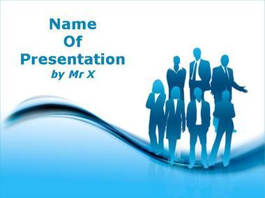 Free Blue Work PPT Template Template for Powerpoint Program