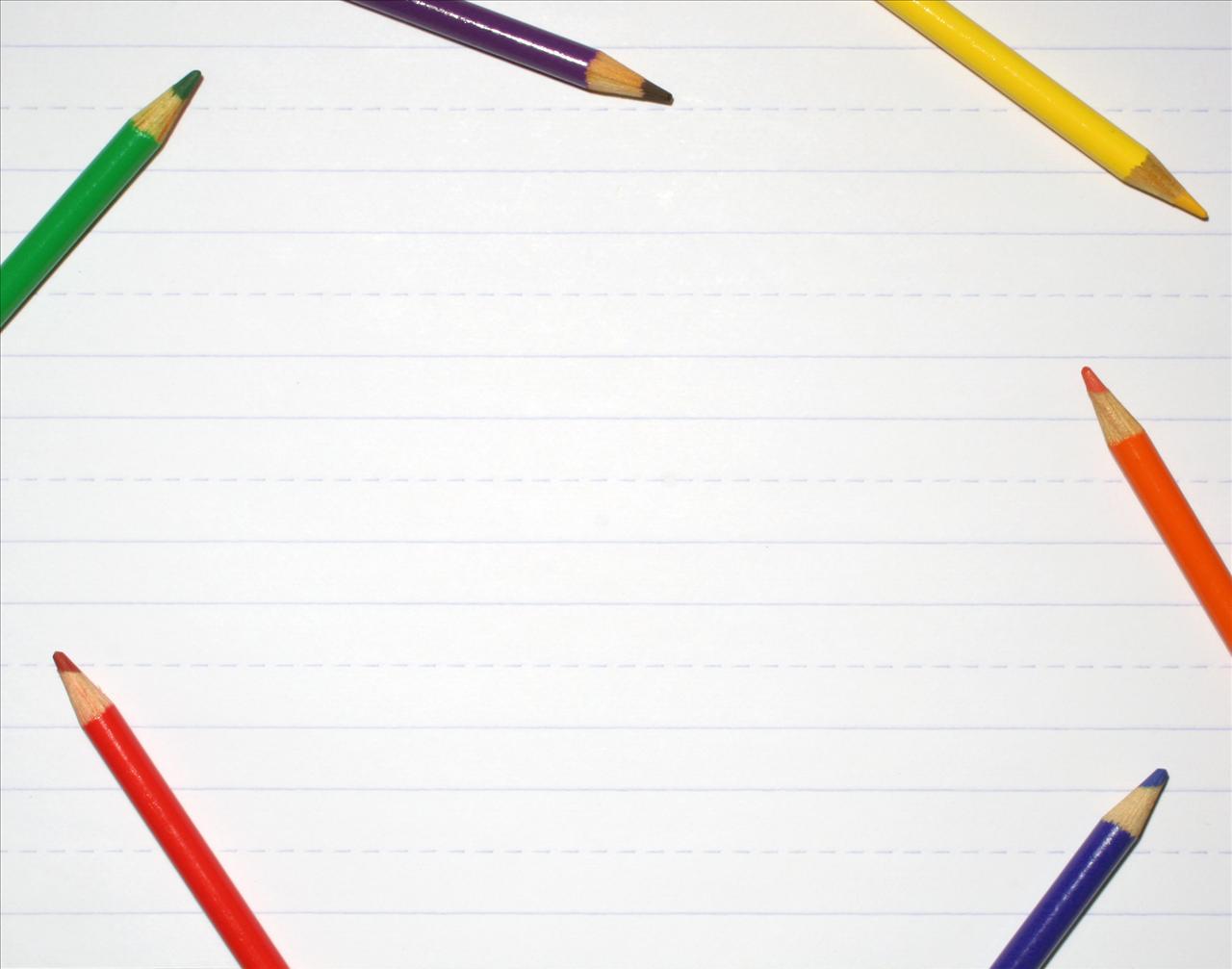 Free Colored Pencils PPT Template Template for Powerpoint Program