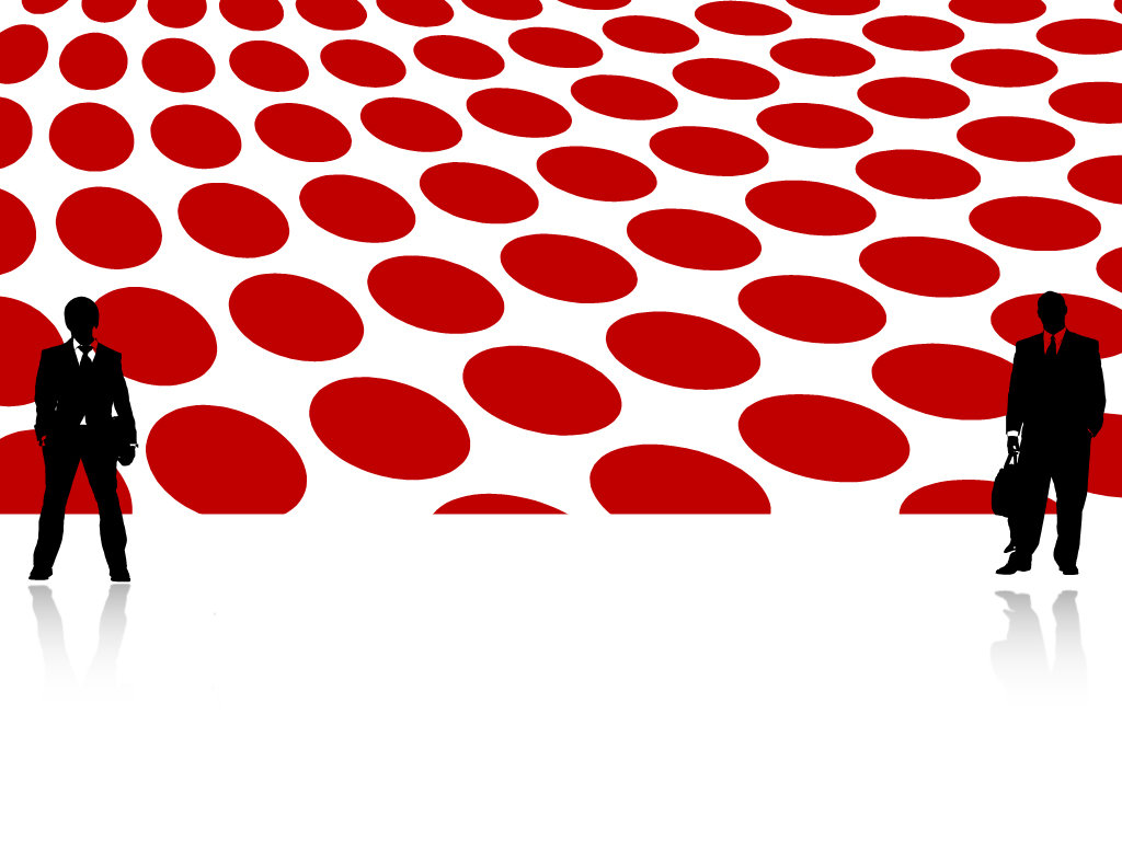 Dotted red abstract market