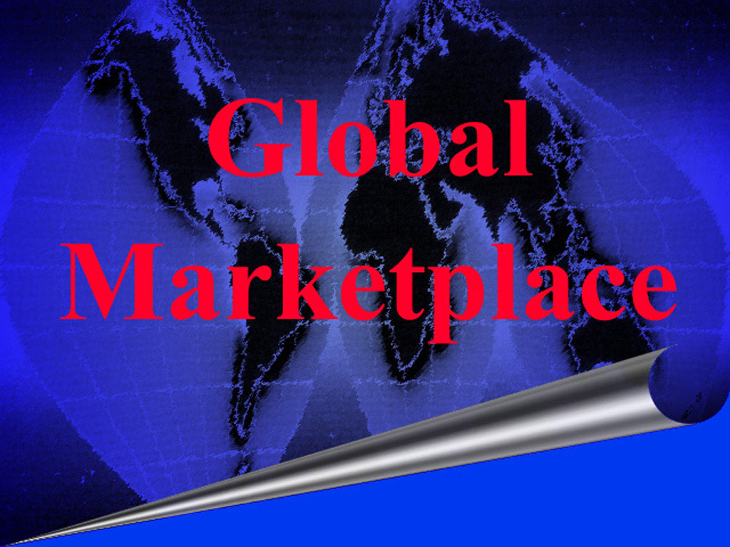 Free Global Market Place powerpoint Template Template for Powerpoint Program