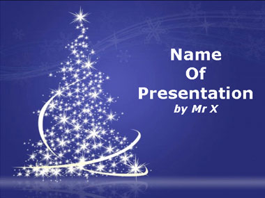 Free Light Christmas Tree PPT Template Template for Powerpoint Program