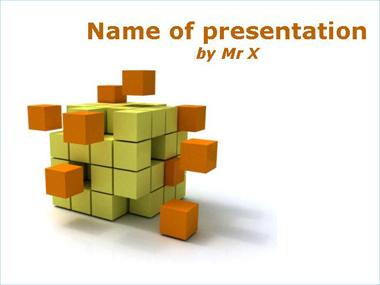 Free Powerpoint Download 2007 on For Powerpoint Presentations  Orange Cubic Disaggregation Ppt