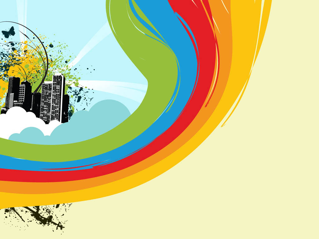 Rainbow Color PPT Template PPT Backgrounds Templates free-powerpoint-templates-free-get-free-templates