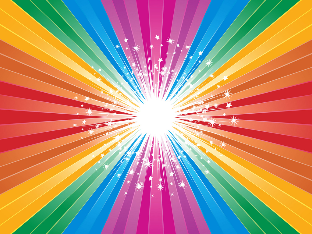 Brightly coloured red star burst PPT Backgrounds