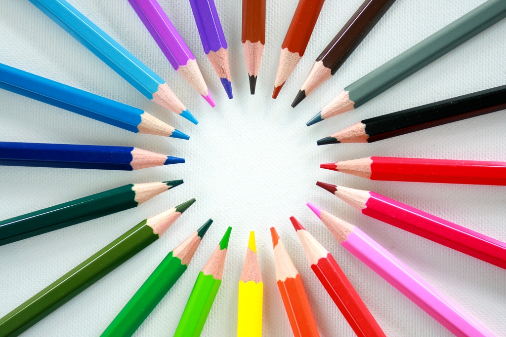 Crayon Circle Powerpoint PPT Backgrounds