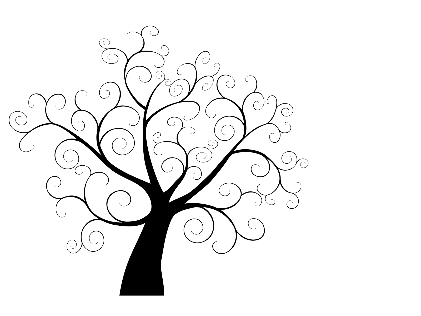 Swirly tree PPT Backgrounds