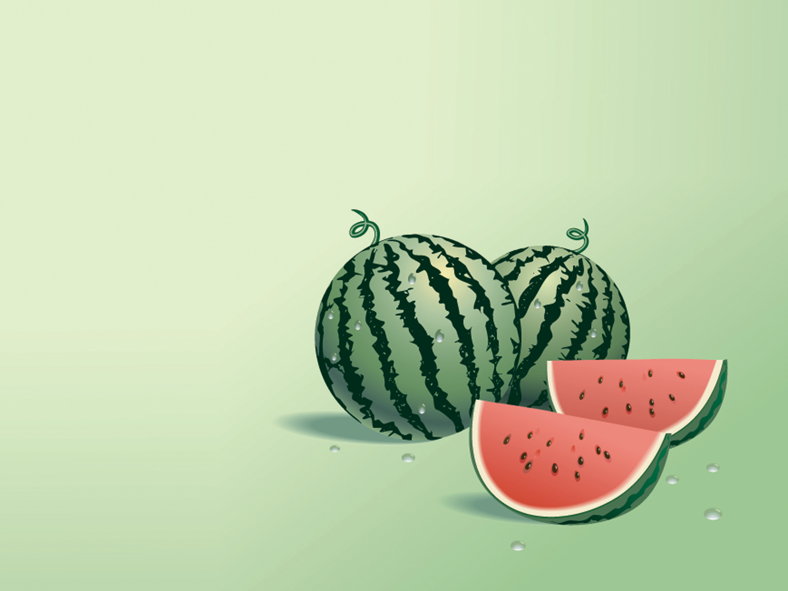 Watermelon Vector PPT Backgrounds