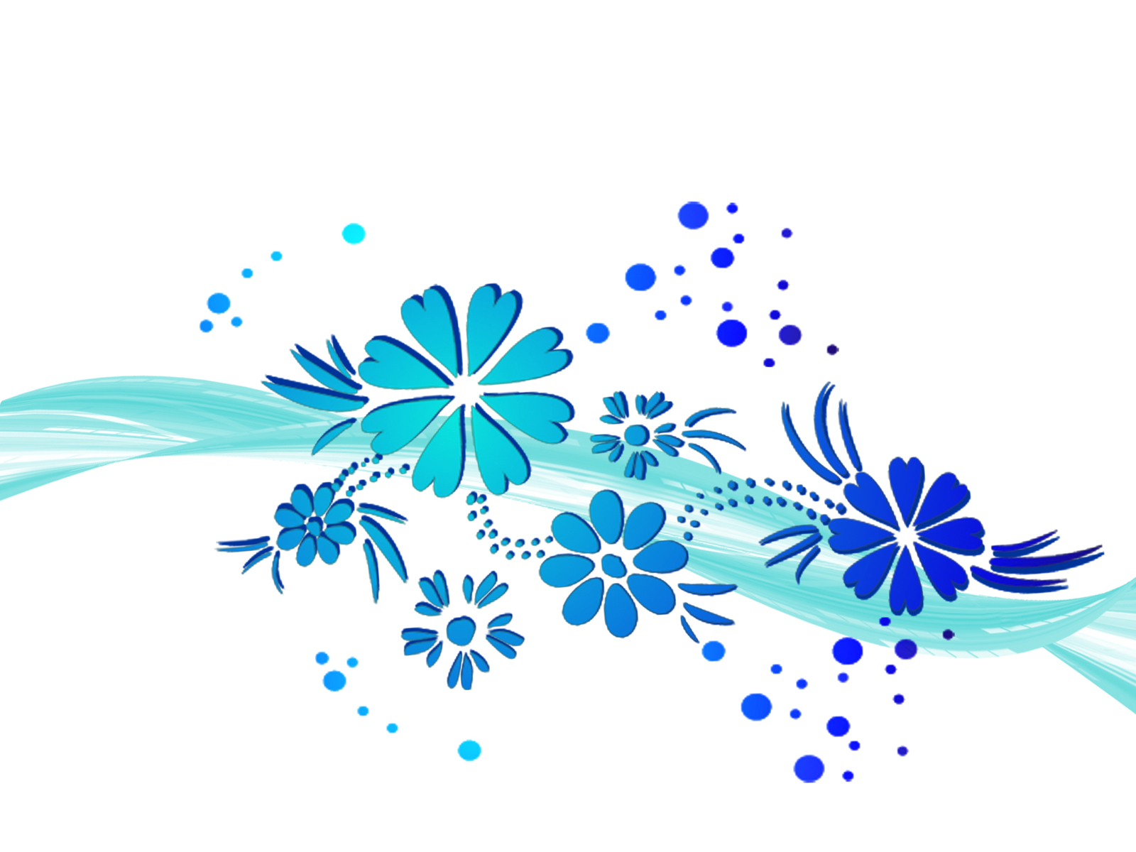 Wave of flowers PPT Backgrounds