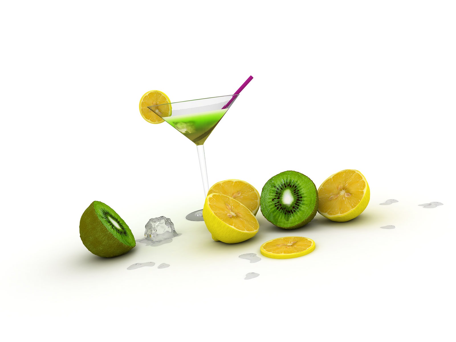 Abstract 3D Cocktails PPT Backgrounds