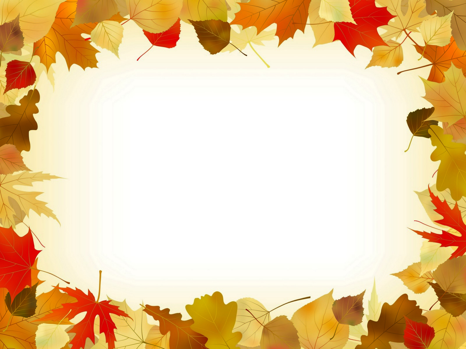 Autumn Leaves Frame PPT Backgrounds