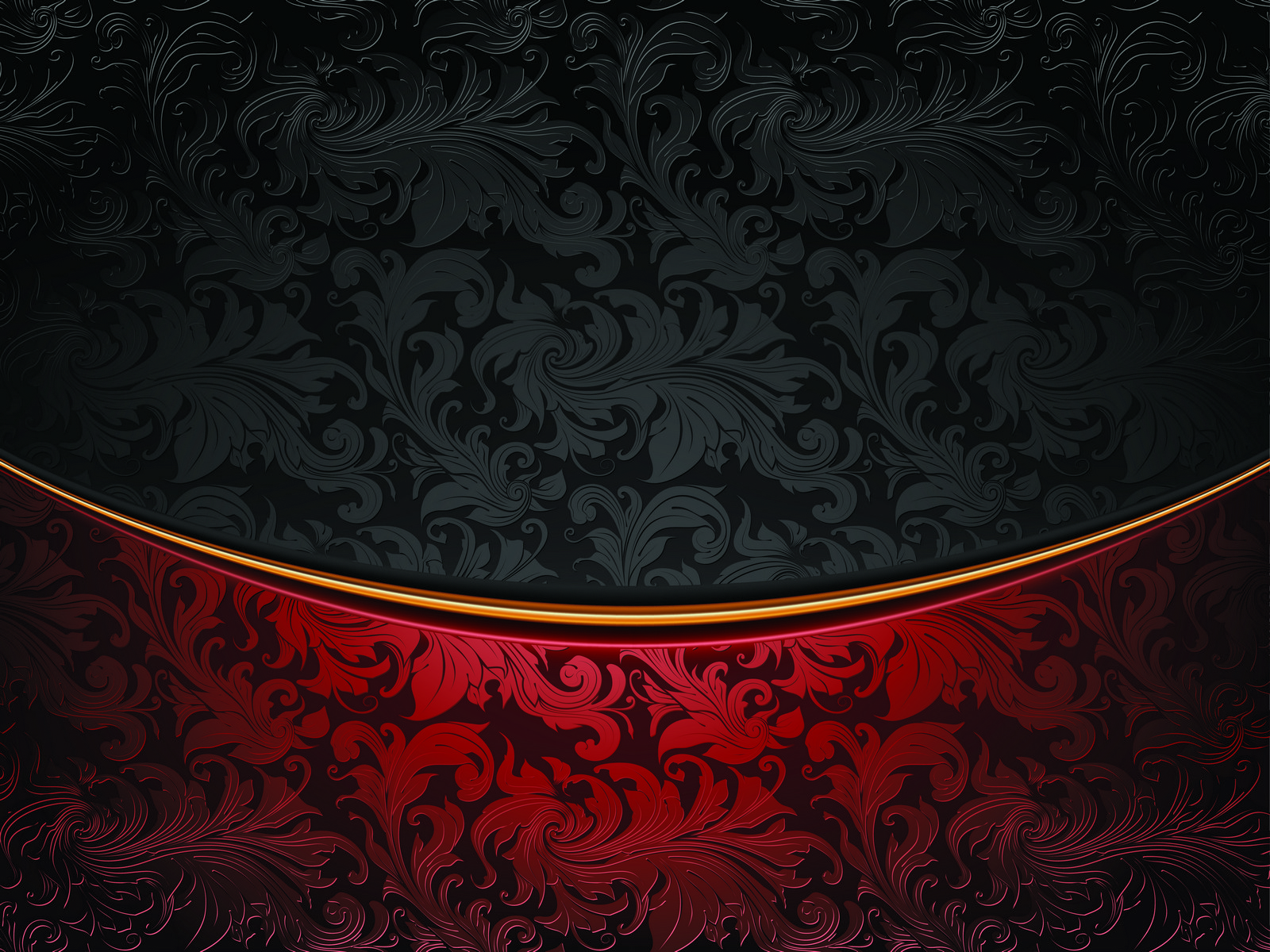 Black Red Floral Bg PPT Backgrounds