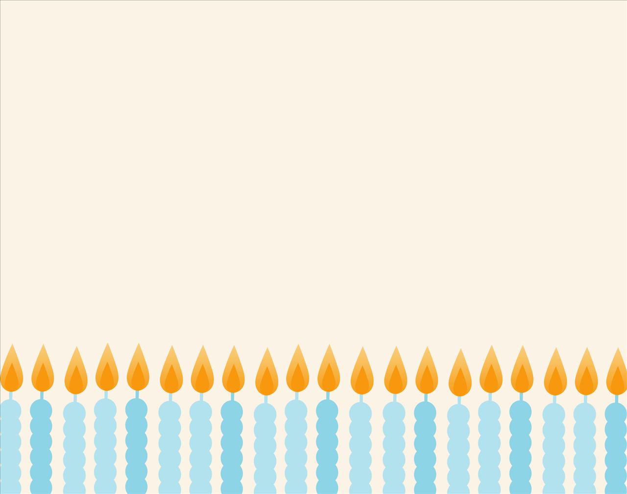 Blue Candles on off White PPT Backgrounds