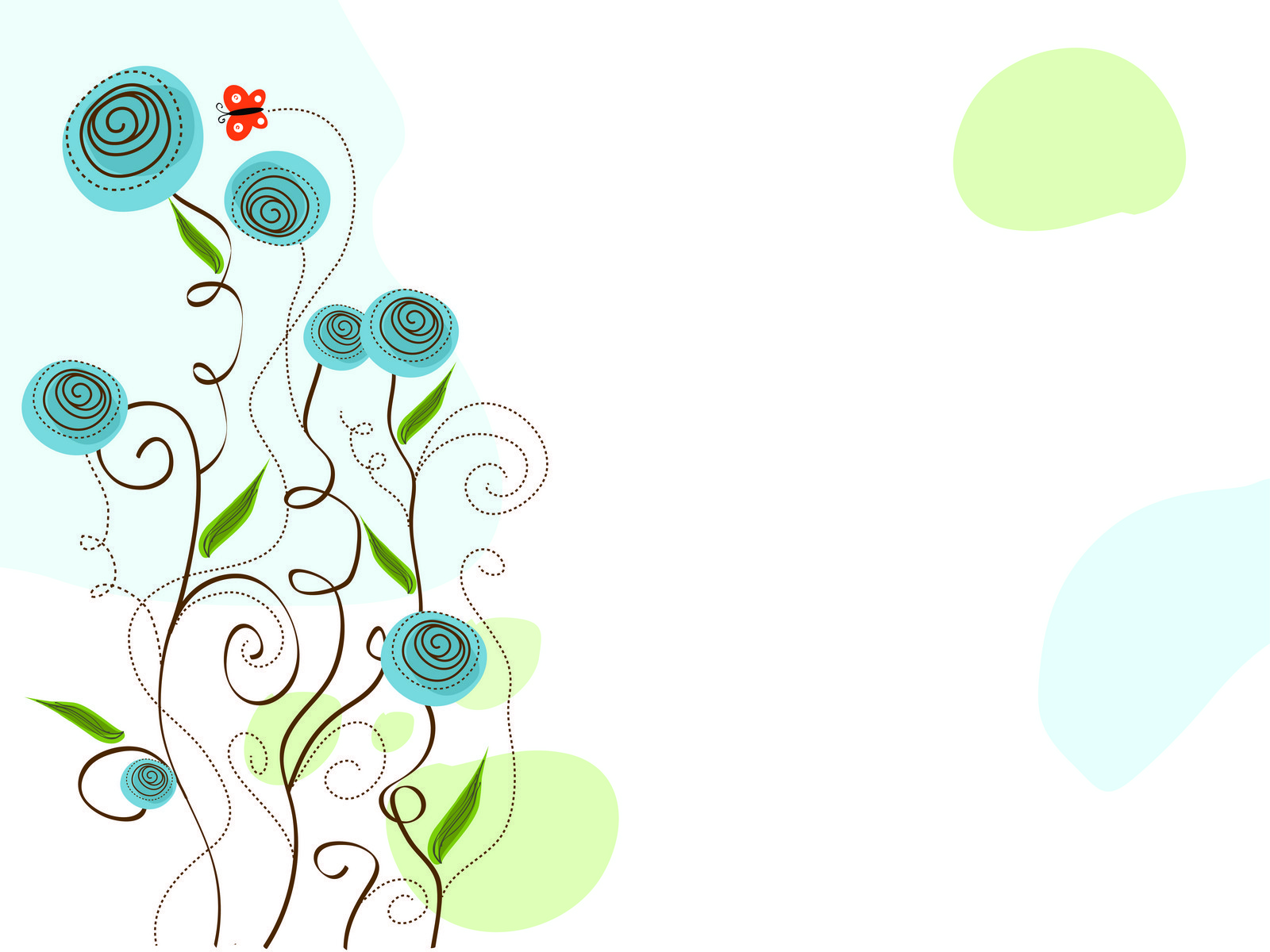 Blue Roses  Illustration PPT Backgrounds