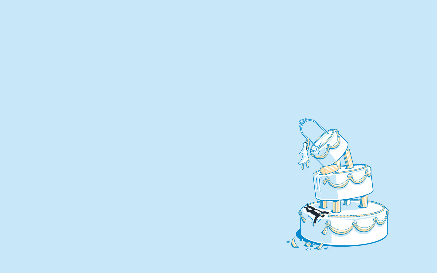 Cake for Wedding PPT Backgrounds