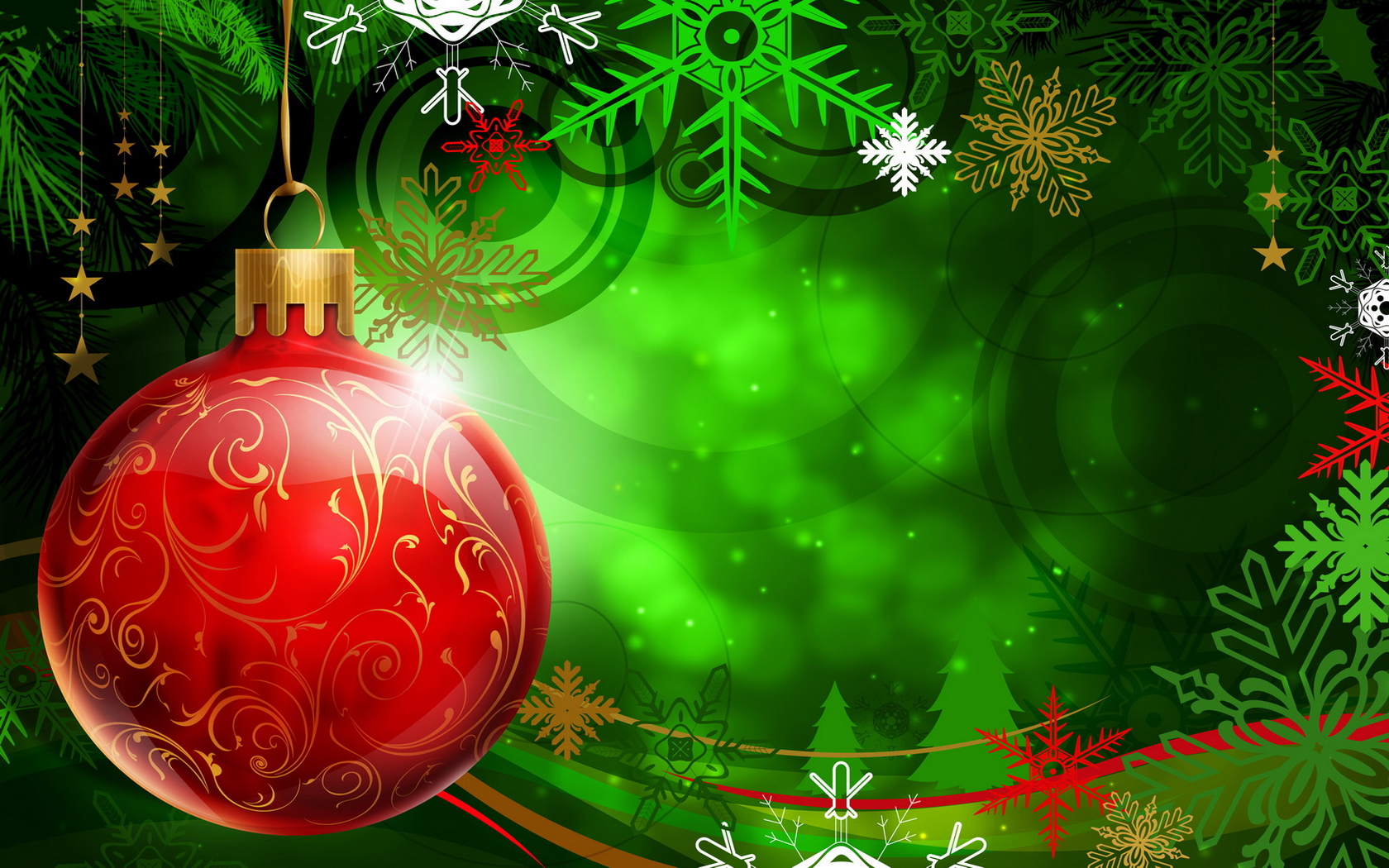 Christmas Red Ball PPT Backgrounds