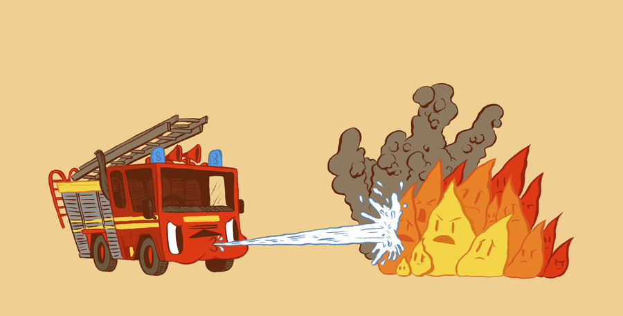 Fire vs Engine PPT Backgrounds