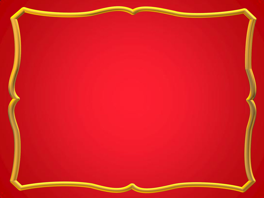 Red with Gold Frames PPT Backgrounds