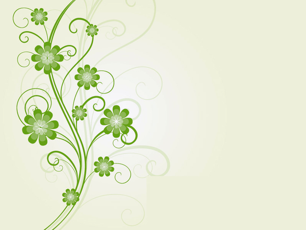 Floral Green flowers PPT Backgrounds