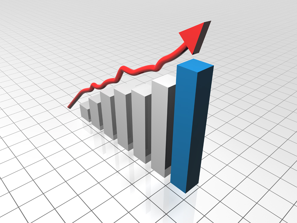 Growth graph bar PPT Backgrounds