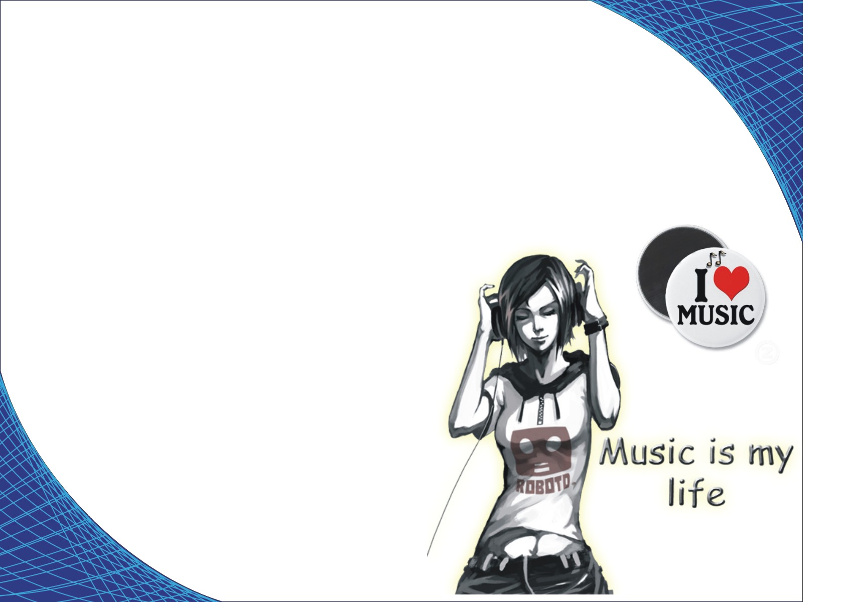 Music is my life PPT Backgrounds
