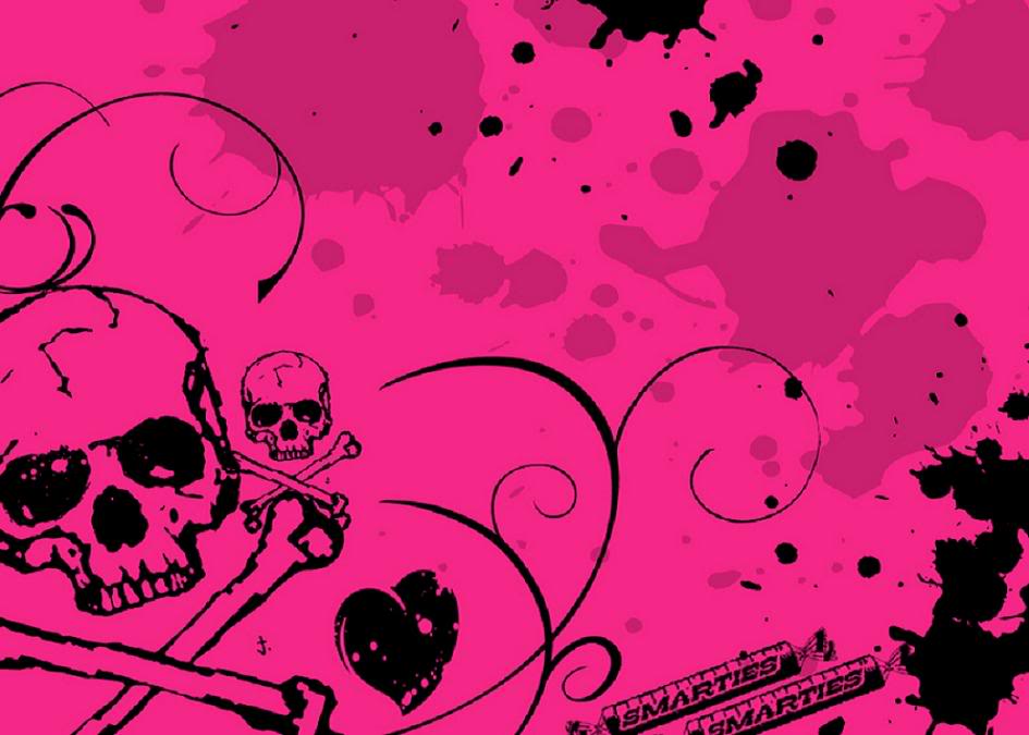 Pink Skull PPT Backgrounds