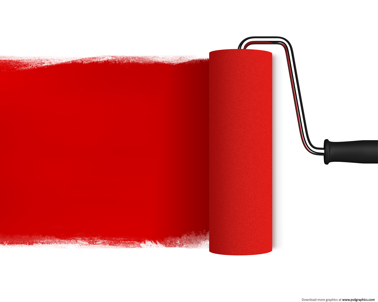 Red Paint Roller PPT Backgrounds