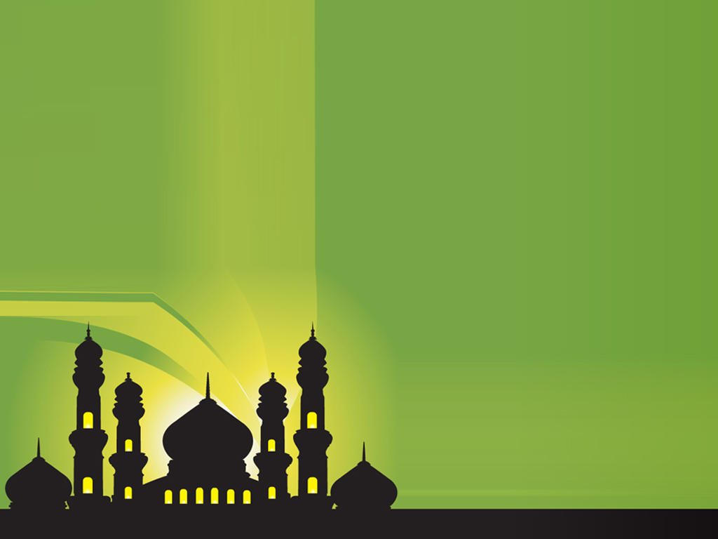 Silhouette of Mosques Islamic PPT Backgrounds