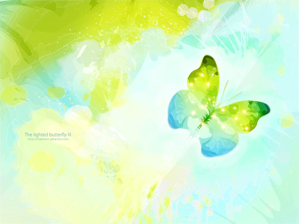 The Lights Butterflies PPT Backgrounds