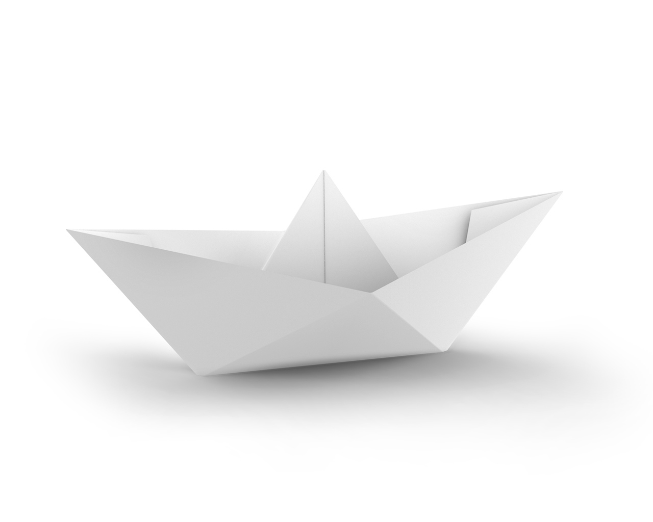 White Paper Boat PPT Backgrounds