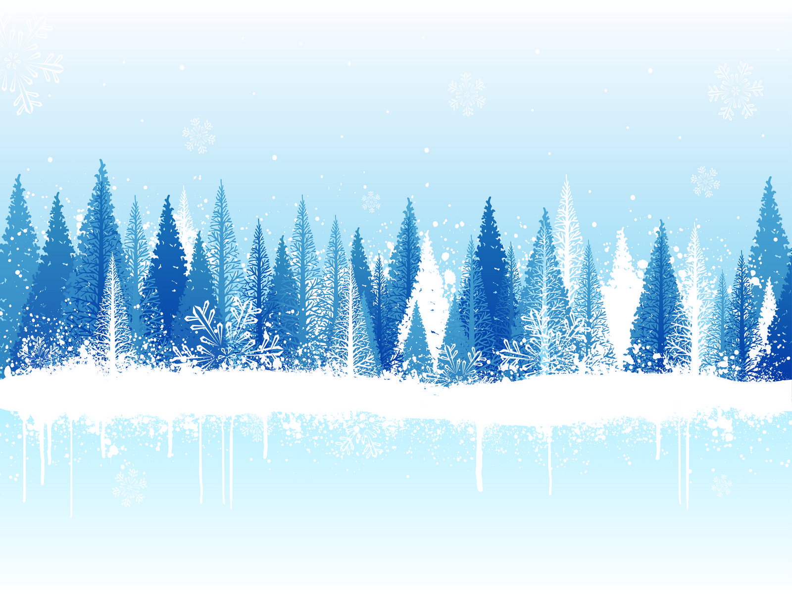 Winter  White Snow PPT Backgrounds