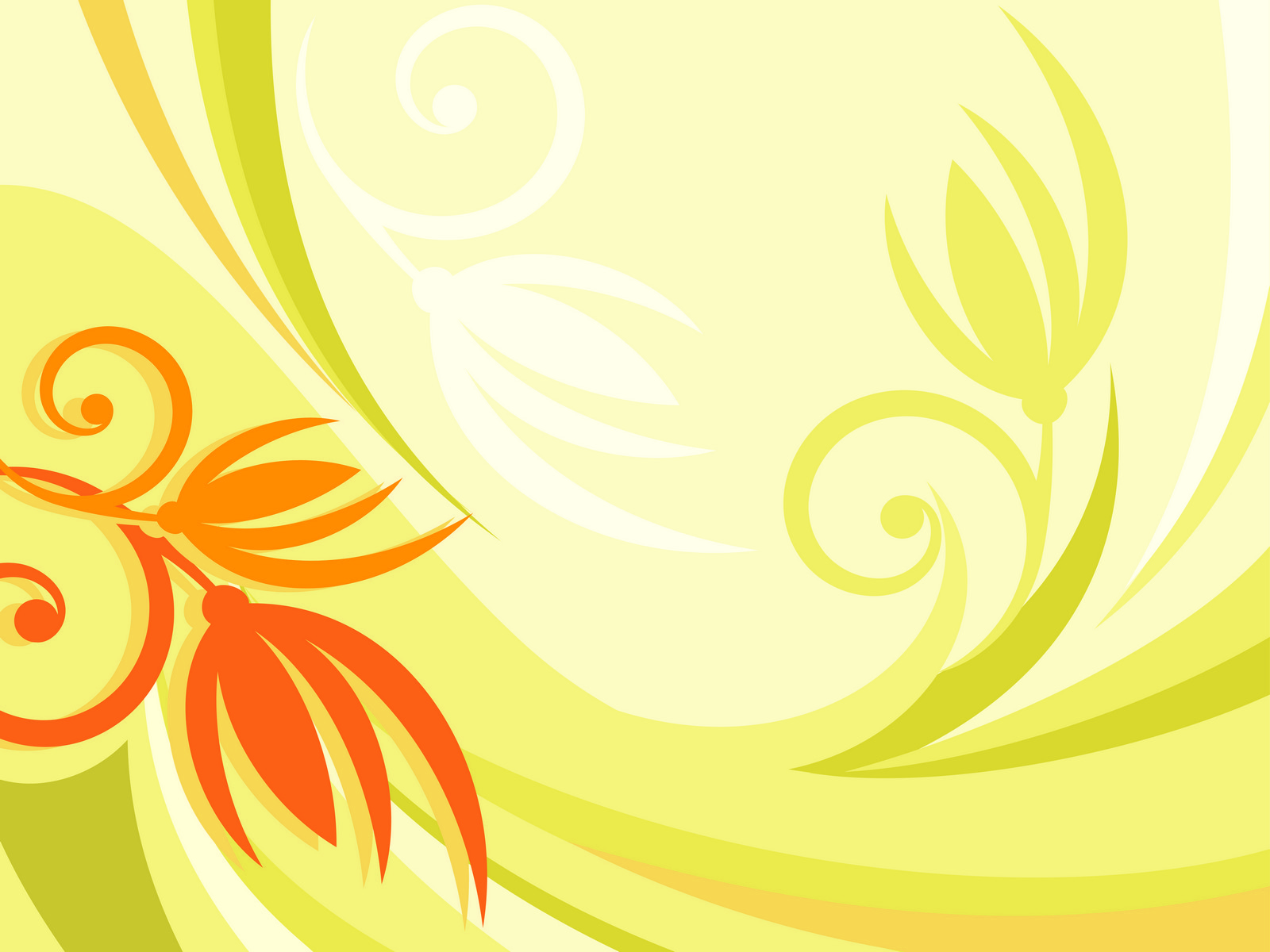 Yellow Floral BG PPT Backgrounds