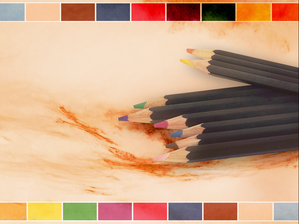 Adding color pencils PPT templates
