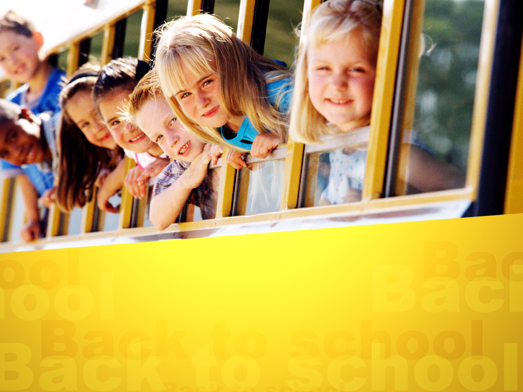 Kids on School Bus PPT templates