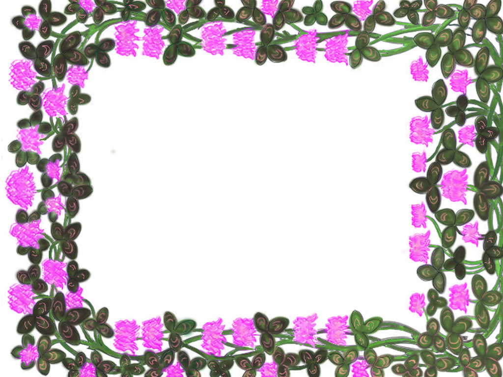 Sweet Floral Frame PPT templates